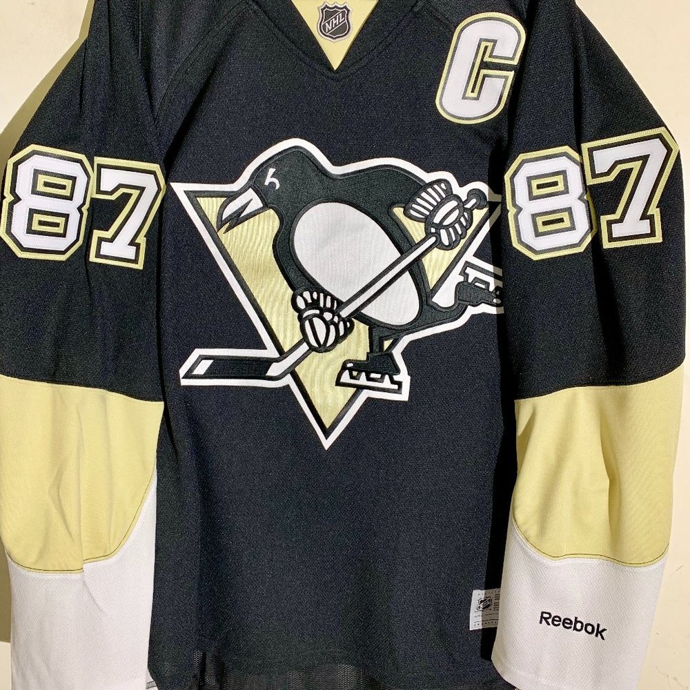 Reebok PITTSBURGH PENGUINS SIDNEY CROSBY Men’s JERSEY Sz M,L, or 4XL New w tags - Picture 4 of 4